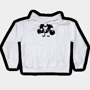 Yeti minimal silhouette white Kids Hoodie